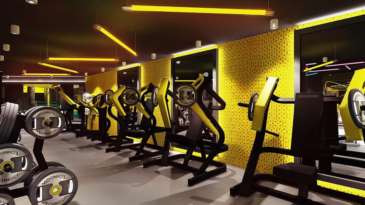 Never-Mellow Yellow gym color paint