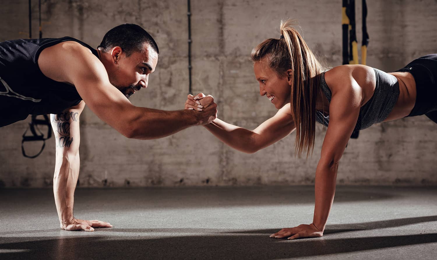Gym Partner Motivating each other